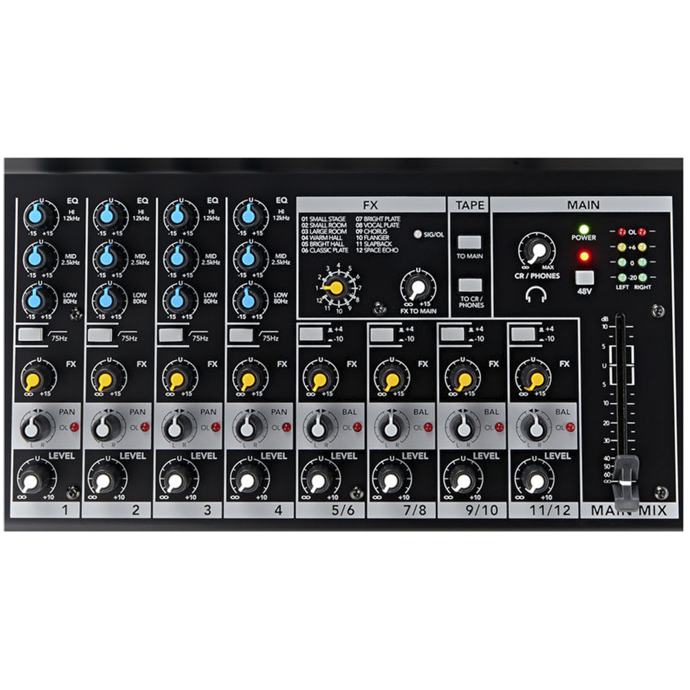 Mackie Mix12FX 12-Channel Compact Mixer with FX – Audiomisr™